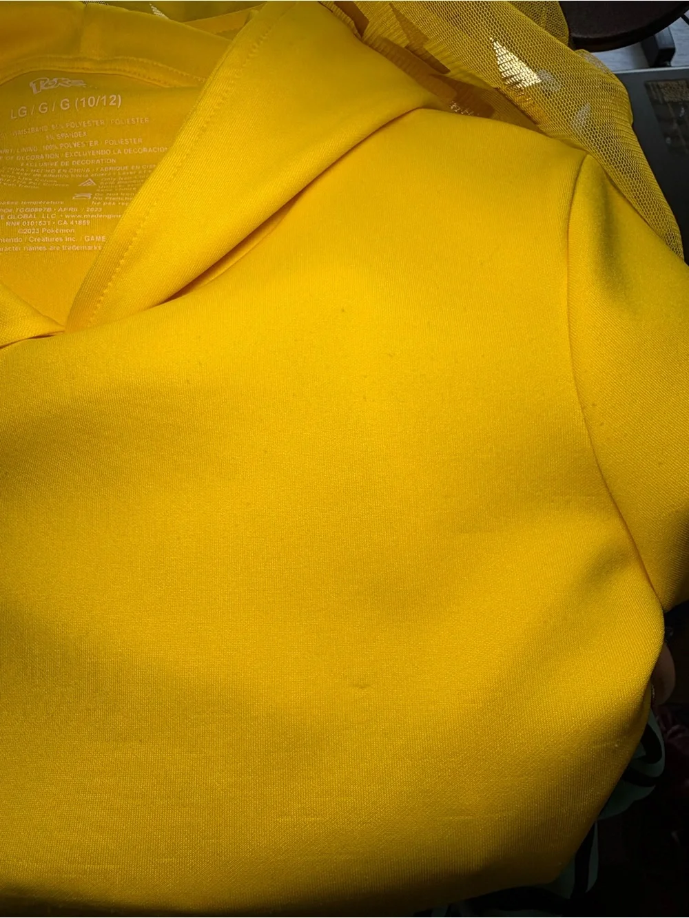 Pokemon Yellow Pikachu Costume Dress with Silver Accents